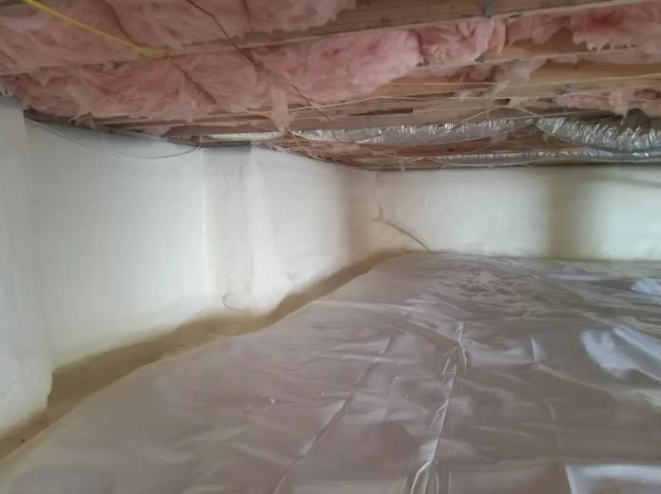 Crawl space encapsulation with closed-cell spray foam for Spray Foam Roofing Repair in Pleasant Hill
